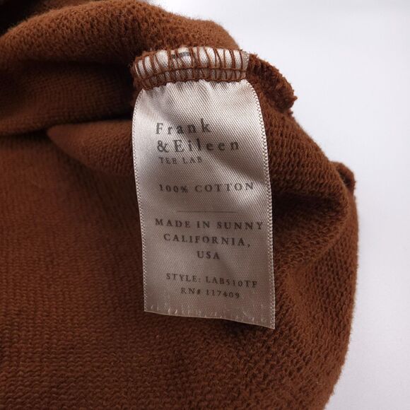 FRANK & EILEEN Patrick Popover Henley Fleece Sweater Minimal Boho Lagenlook - Picture 6 of 6